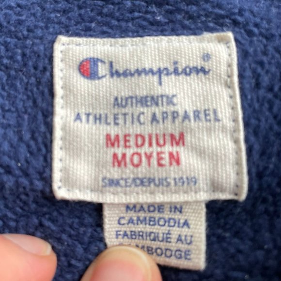 Vintage Navy Champion Sweater - Size Medium - Picture 3 of 3
